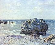 Bucht von Langland mit Felsen, Alfred Sisley